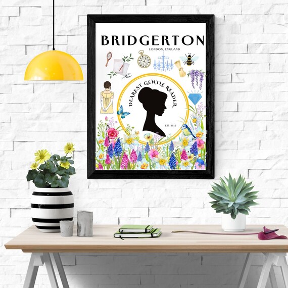 Bridgerton PNG, Bridgerton Digital Download, Bridgerton Inspired Art, Tea Party Decor, Regency Era Print, Lady Whistledown png, SVG, Bookish