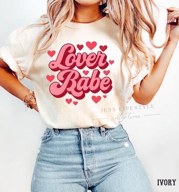 Lover Babe T-shirt, Retro Valentines Day Tee, Comfort Colors Valentines Shirt