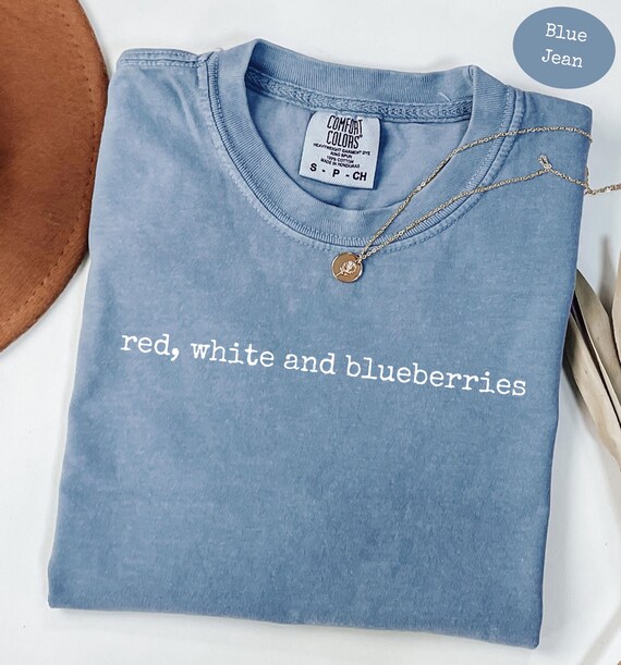 Comfort Colors Red White and Blueberries T-shirt, Charlie Kirk Shirt, Patriotic American Pride Tee