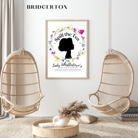 Bridgerton Inspired Wall Art, Home Decor, Vintage Wall Art, Bedroom Wall Art, Bridgerton Themed Party, Gift for Book Lover