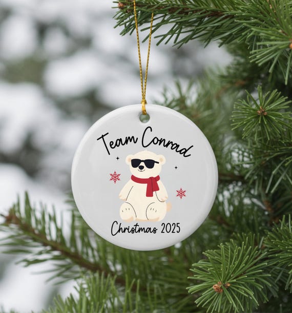 Conrad Christmas ornament,Team Conrad ornament, Holiday Decoration, Christmas Gift