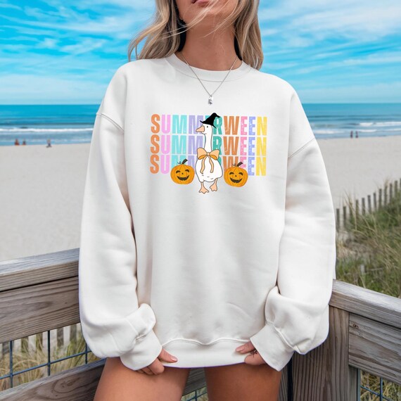 Vintage Summerween Sweatshirt, Goose Sweatshirt, Halloween Summer Sweatshirt, Spooky Summer, Gift for Her