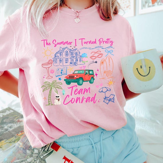 TSITP shirt, Team Conrad tshirt, Cousins Beach, Summer Shirt, TSITP season 3, Comfort Colors tee, Connie Baby, Beach Shirt, Gift for Her