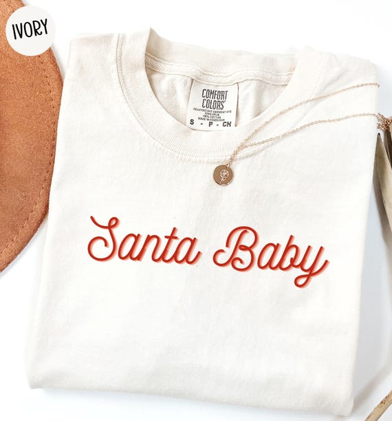Comfort Colors Christmas T-shirt, Santa Baby Shirt