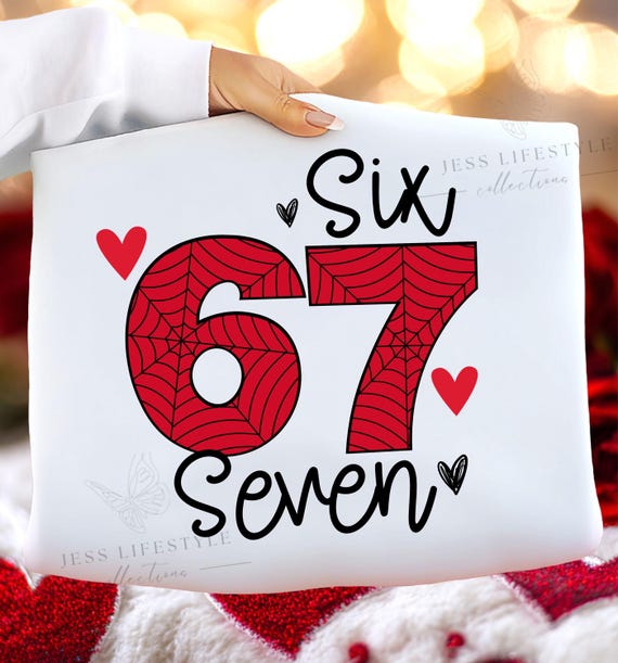 Six Seven Valentine’s png,  6 7 svg, matching couples Valentine’s Day png svg