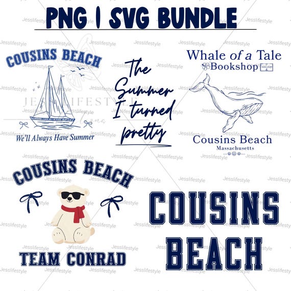 Cousins Beach PNG, TSITP svg, Team Conrad png, TSITP png, The Summer I Turned pretty png, digital download, junior mint bear, Conrad svg