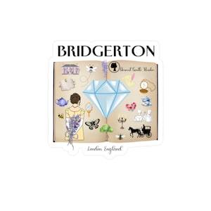 Bridgeton Aufkleber, Kiss-Cut Vinyl Aufkleber Aufkleber, Bridgerton Merch, Geschenk für sie