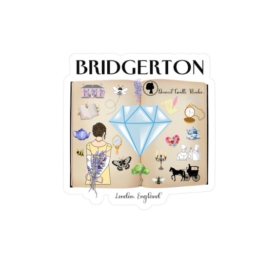Bridgeton Sticker, Kiss-Cut Vinyl Decal Sticker, Bridgerton Merch, Gift for her