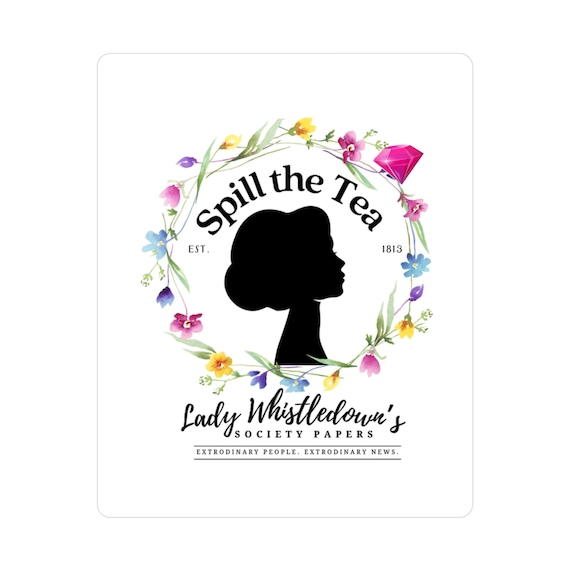Bridgerton Lady Whistledown Vinyl Stickers, Regency Romance Kiss-Cut Vinyl Decals, Bridgerton Sticker, Gift for Bridgerton Lover, Elegance