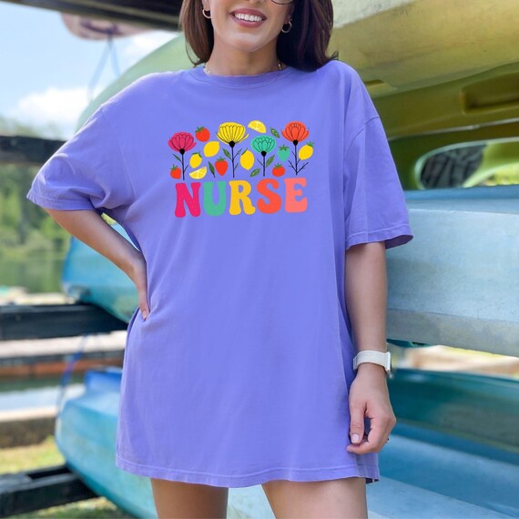Floral Nurse Shirt, Comfort Colors, Nurse tshirt, Student Nurse, Gift for Nurse, Nurse Appreciation, Custom Shirt, Nurses, Gift for Her