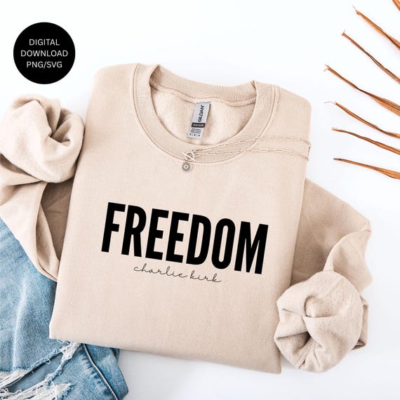Charlie Kirk Freedom Design: PNG SVG Digital Download