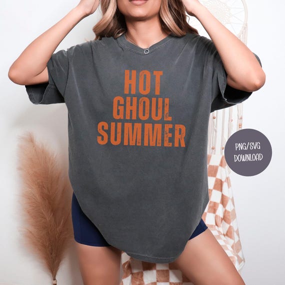 Summerween png, Hot Ghoul Summer, Halloween png, Summer png, Halloween png, summer tshirt png, Ghost Halloween tshirt design, Vintage png