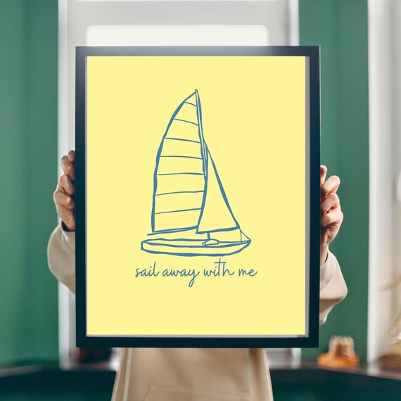 Pale Yellow Art, Printable Wall Art, Digital Download Coastal Art, Beach Home Decor, Digital Prints, Digital Wall Prints, Yellow Decor, Art