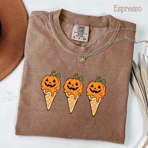 Summerween Shirt, Spooky Summer Tee, Halloween t-shirt, Pumpkin Ice Cream tshirt
