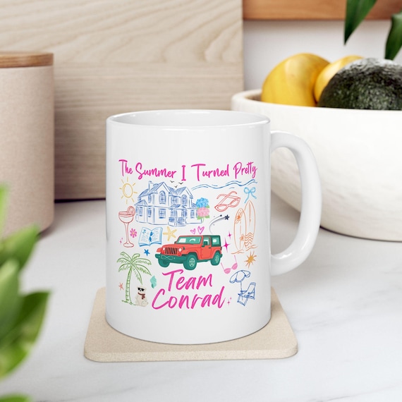 The Summer I Turned Pretty Mug, Team Conrad, Cousins Beach Coffee Cup, Summer Mug, Tea Mug, Gift for Book Lovers, Gift for Her