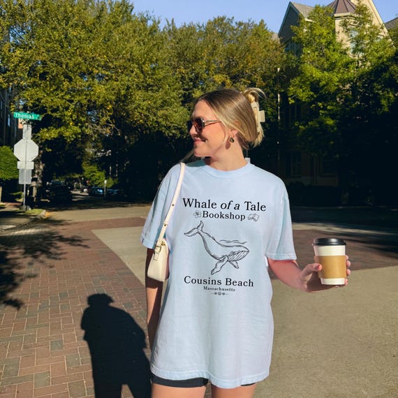 Cousins Beach T-shirt, TSITP Shirt, Whale of a Tale Bookshop, The Summer I Turned Pretty Shirt, TSITP t-shirt, Bookish, TSITP graphic