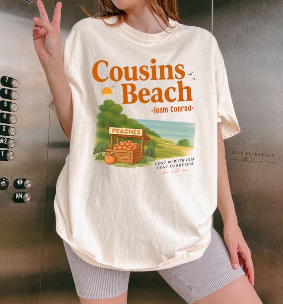 Cousins Beach, Team Conrad shirt, Peach Scene, The summer I turned pretty Tshirt, TSITP shirt, Connie Baby Tshirt