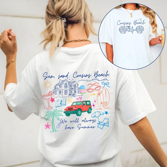 Cousins Beach tshirt, Summer I Turned Pretty Shirt, TSITP Shirt, Summer Shirt, Beach Lover Gift, Gift for Her, TSITP Merch
