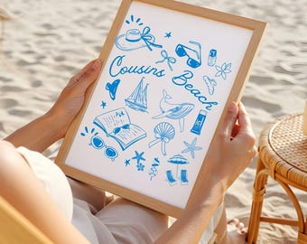 The Summer I Turned Pretty Print, Digital Download, TSITP Poster, Typography Art,Preppy Art, Summer Poster, Cousins Beach wall art, coastal