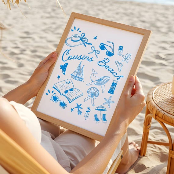 The Summer I Turned Pretty Print, Digital Download, TSITP Poster, Typography Art,Preppy Art, Summer Poster, Cousins Beach wall art, coastal
