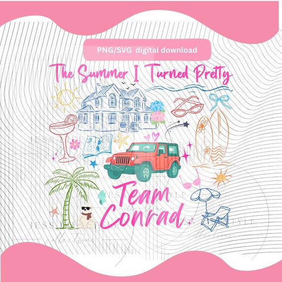 The Summer I Turned Pretty PNG, Team Conrad png, TSITP png, TSITP svg  cousins beach, tsitp digital download, Instant Download dtf, season 3