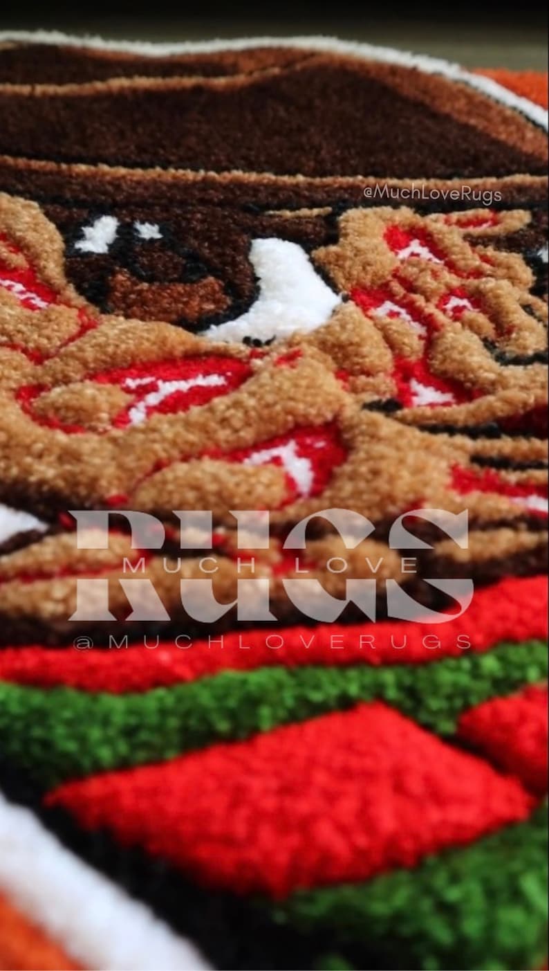Horror Tuft Rug Hand Tufted Rug | Horror Movie Props | Halloween Rug | Wall Hanging Rug ...