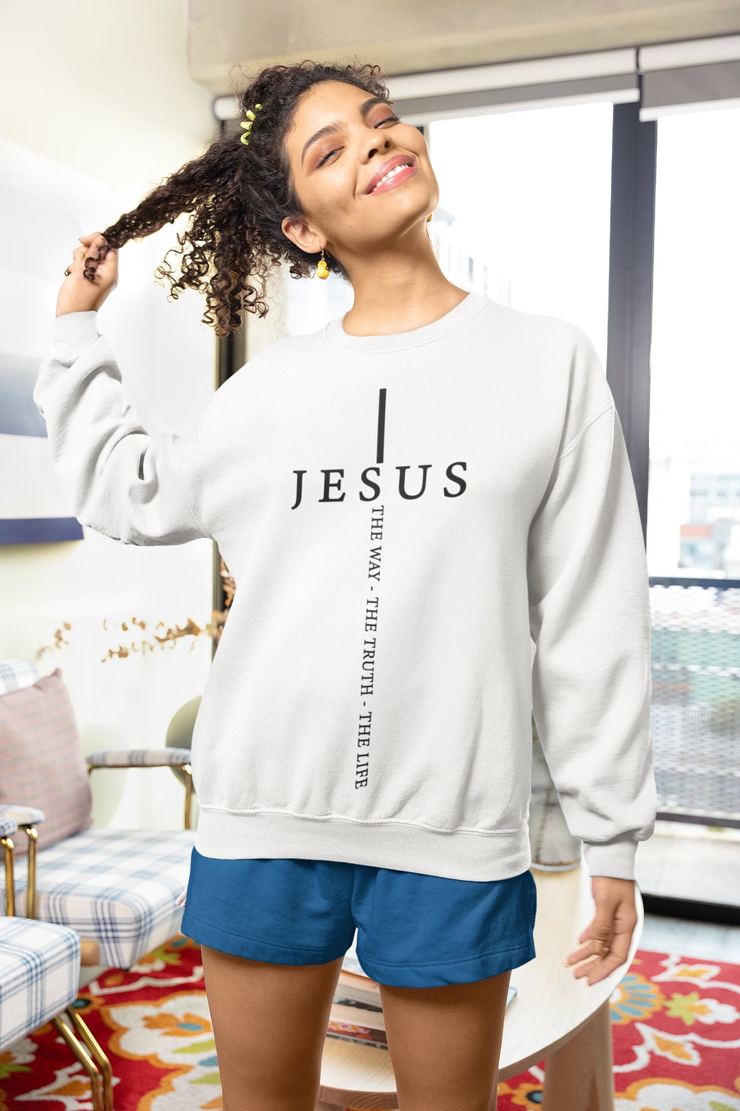 Jesus the Way Sweatshirt, Christian Sweatshirt, Faith Based Sweatshirts