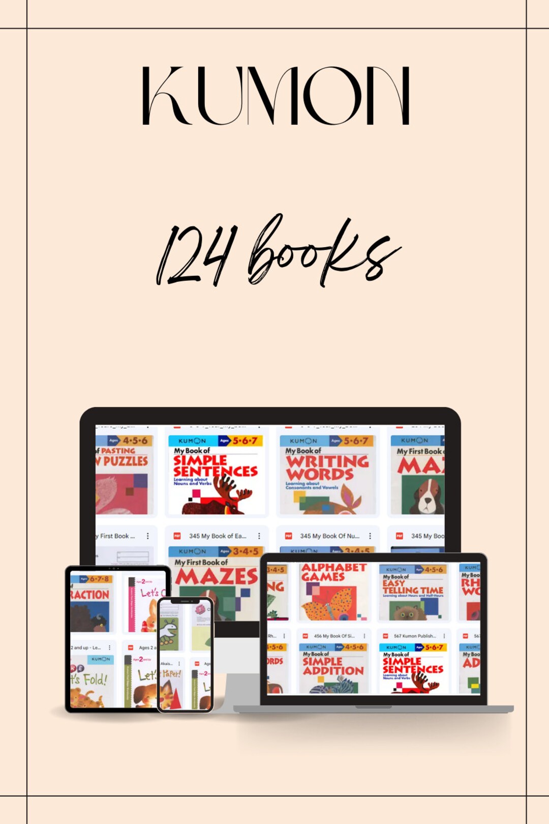 Kumon Books Bundle Etsy