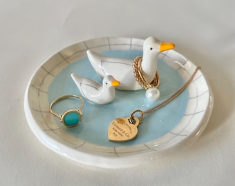 Quack Quack Ring Dish, Trinket Dish, Birthday Gift , Baby Shower Gift,Handmade in California