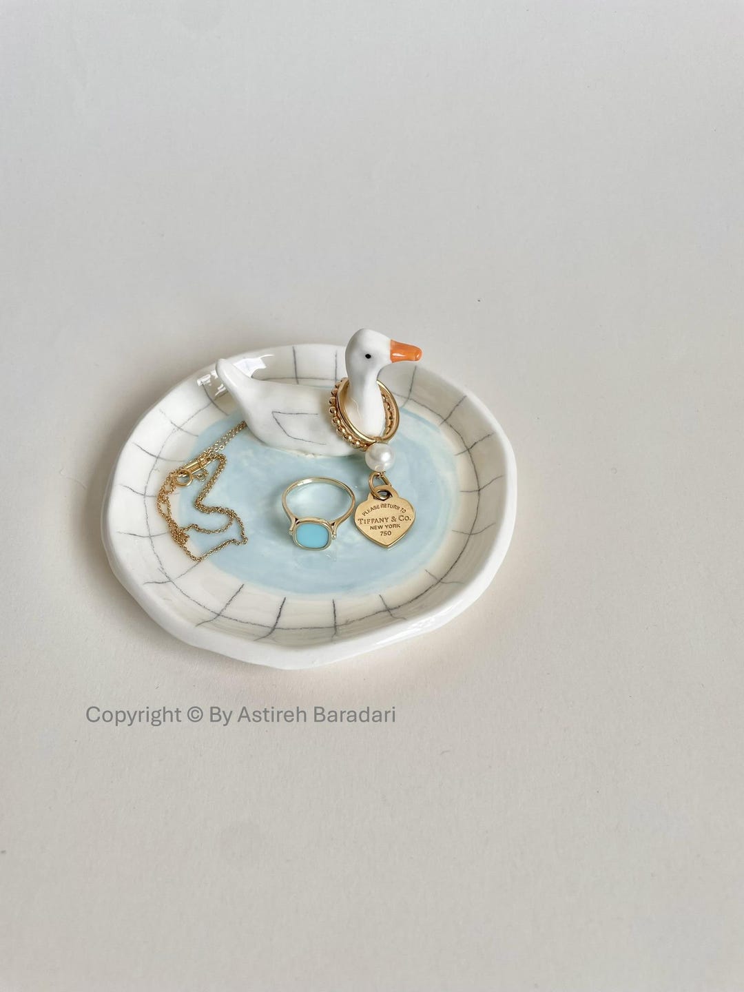 Duck Pond Ceramic Ring Dish Trinket Dish Engagement Gift Gift For Her