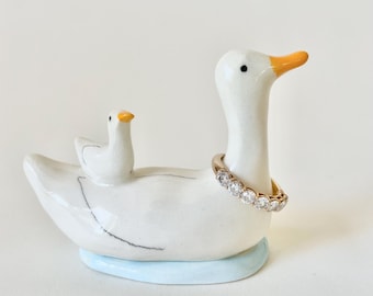 Mommy Goose Ring| Handmade| Ceramic
