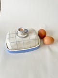 Latte Love Butter Dish \u2013 Handmade in California | Housewarming Gift | Fits Standard Butter Stick | Hand-Drawn Design | Dishwasher Safe