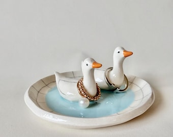 Bonded by the Pond Ring Dish |  Trinket Dish | Wedding Gift |  Anniversary Surprise | Handmade in California
