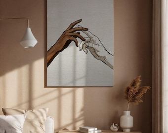 Colorful City Reflection Canvas Wall Art Framed, Abstract Skyline Print, Urban Cityscape Decor for Living Room, Office or Creative Space