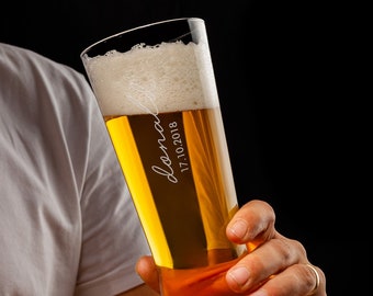 Engraved Beer Mug, Custom Valentine's Day Gift for Him