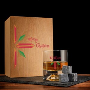 Custom Valentines Whiskey Glass Set, Personalized Whiskey Set, Gift for Men, Valentines Gift, Whiskey Lover, Merry Christmas, Cooparate Gift