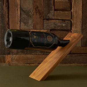 Portabotellas de vino flotante personalizado, regalo para el día de la madre, regalo para mamá, regalo para amantes del vino, ideas para regalos de Navidad y inauguración de la casa nueva.