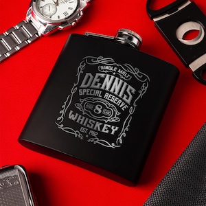 Personalisierte Flachmann Edelstahl, Valentinstag Geschenk. Benutzerdefinierte Whisky Flasche Geschenk für Freund Papa, Liebhaber Trauzeugen Trauzeuge Geschenke.