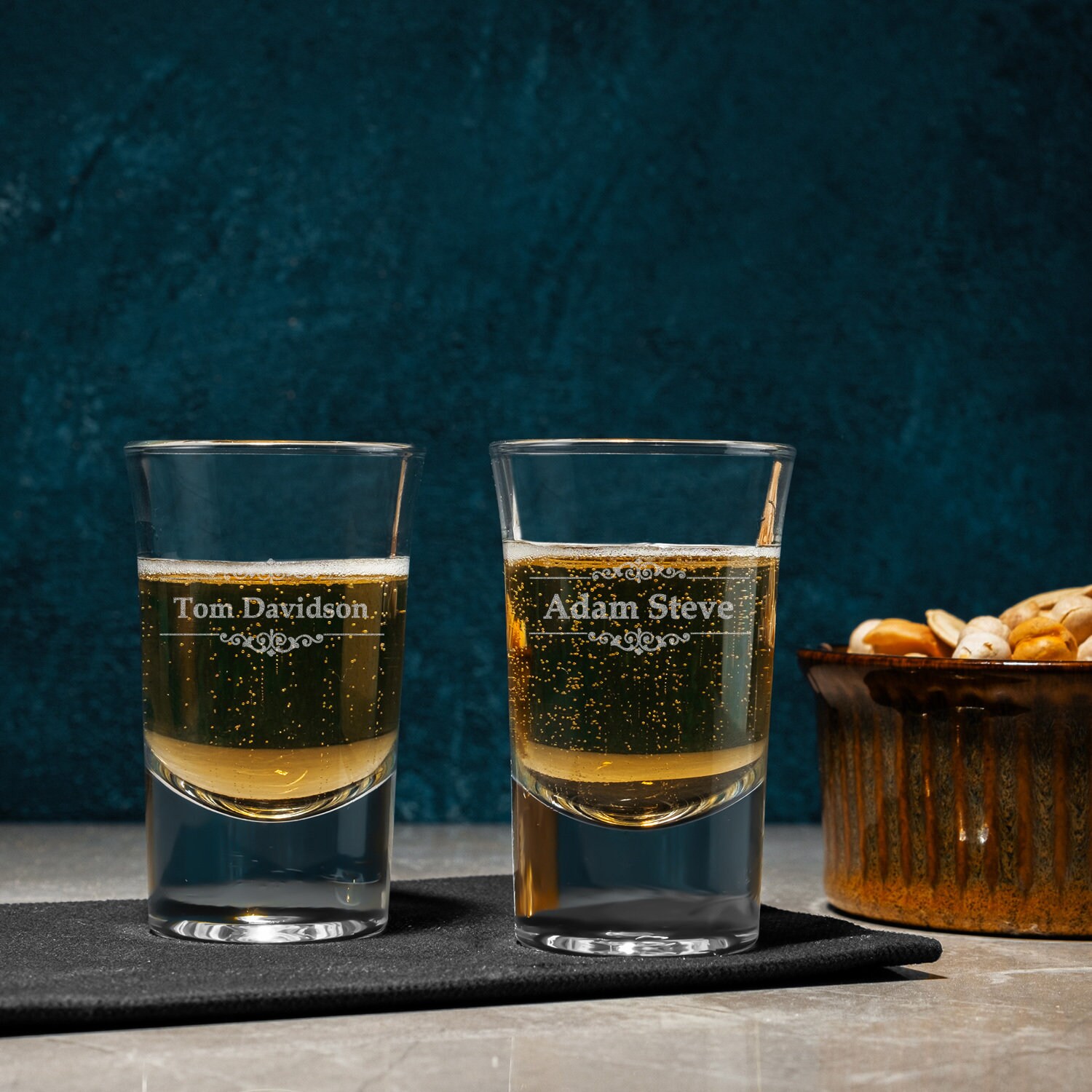 Custom Tequila Shot Glasses Sets, Monogram Shot Glass, Initial Engraved