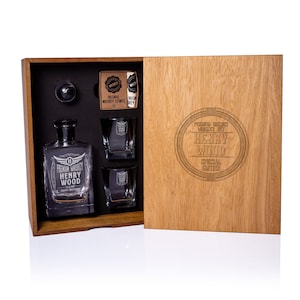 Decantador de whisky personalizado con caja, vasos de bourbon vintage con piedras de whisky, el mejor regalo para el Día del Padre, ideas de regalo de cumpleaños para papá primerizo