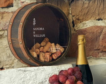 Personalized Wine Cork Shadow Box, Wooden Keepsake Gift