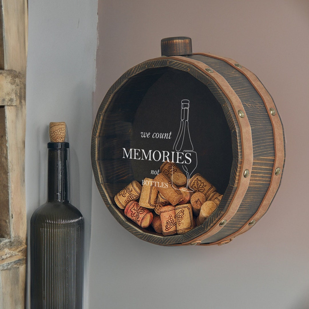 Wine Cork Collector Shadow Box Gift, Personalized Wine Cork Holder