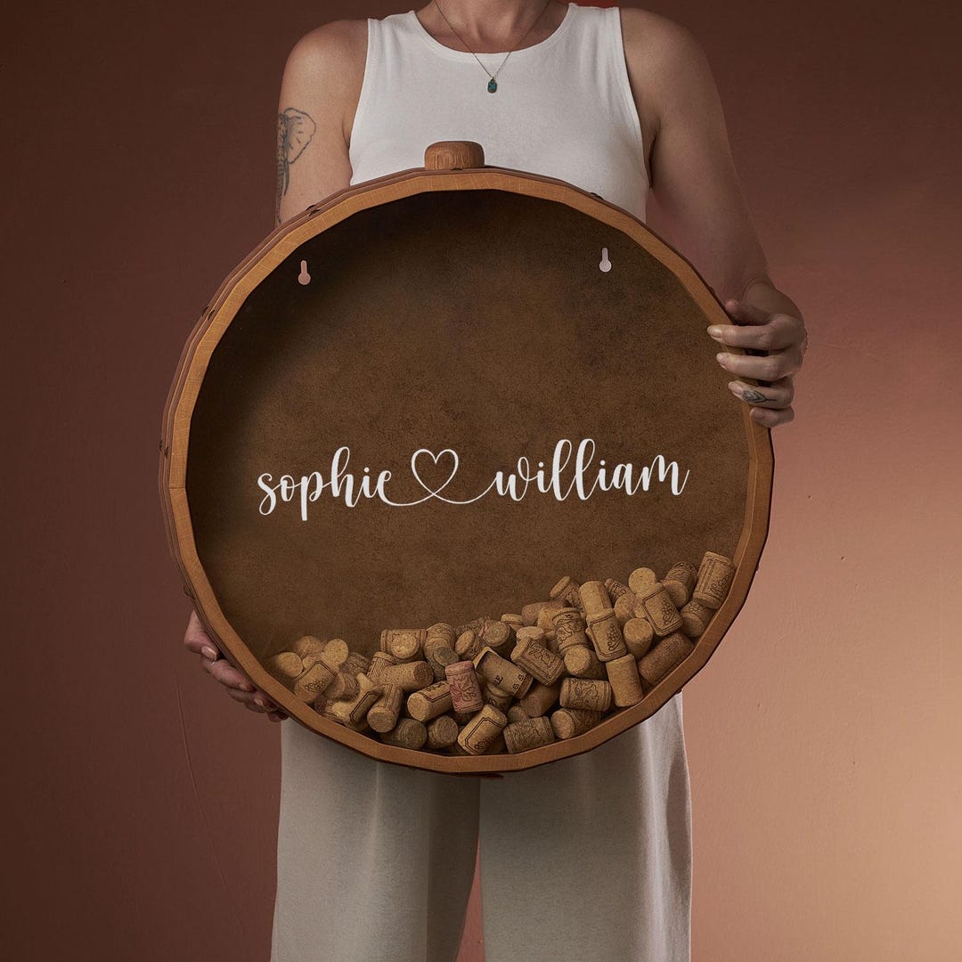 Wine Cork Collector Shadow Box Gift, Personalized Wine Cork Holder - View #5