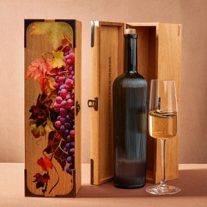 Premium Custom Wine Bottle Box, Custom Champagne Box, Personalized Wine Bottle Box, Bottle Box, Custom Valentines Day Gift, Engagement Gift