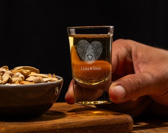 Personalized Tequila Shot Glass Set, Custom Engraved Wedding Favor