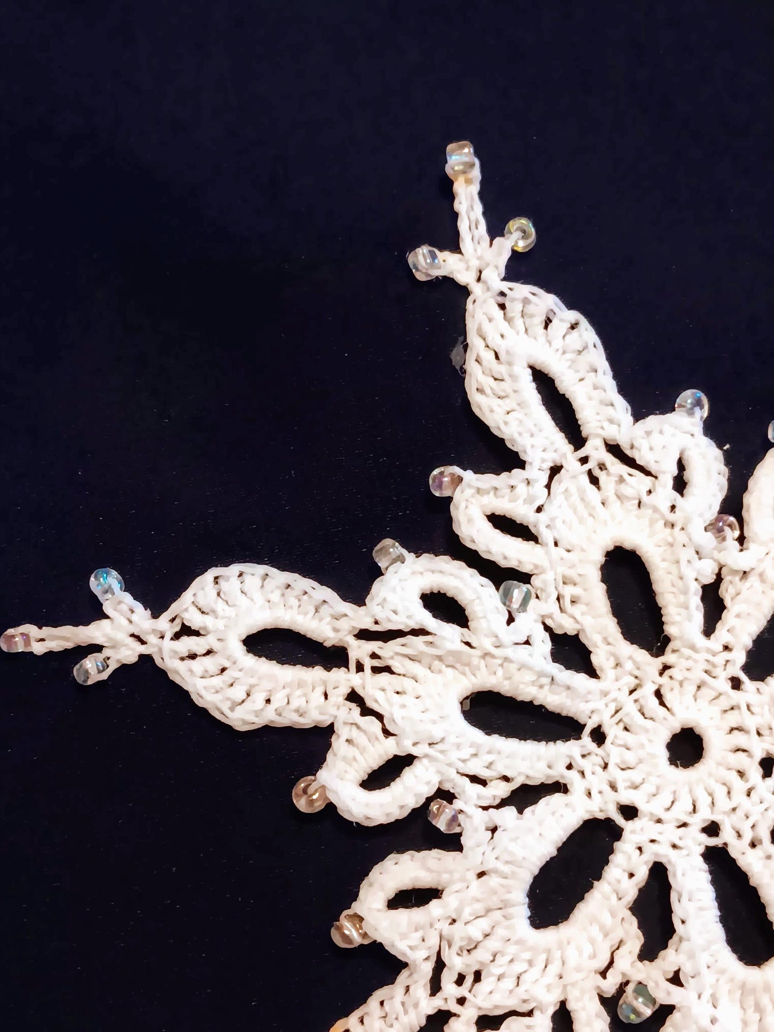 BEADED Snowflake Crochet Pattern | Lacy Snowflake Crochet Pattern ...