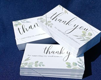 Thank You for Supporting My Small Business Cards | Thank You Small Business Cards | Product Inserts | 3 sets of 50 | 150 count