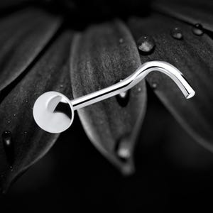 925 Sterling Silver Nose Stud | Polished Round Design | Silver Nose Stud | Stylish Body Piercing Jewellery | Minimalist Nose Piercing