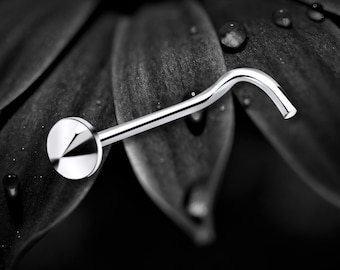 Sterling Silver Spike Nose Stud: Edgy Minimalist Body Piercing