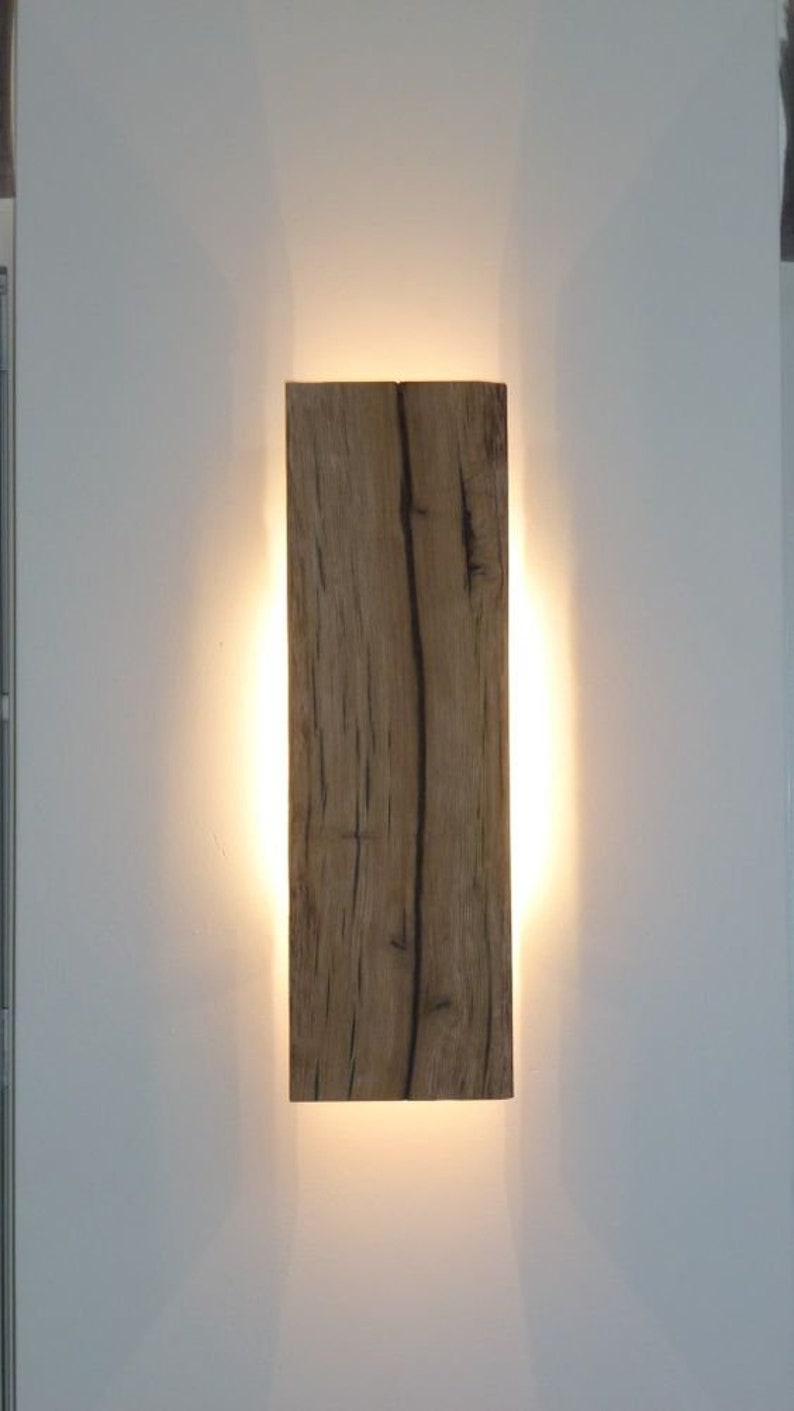 Handgefertigte Massivholz Wandleuchten für die Beleuchtung zu Hause Bild 3